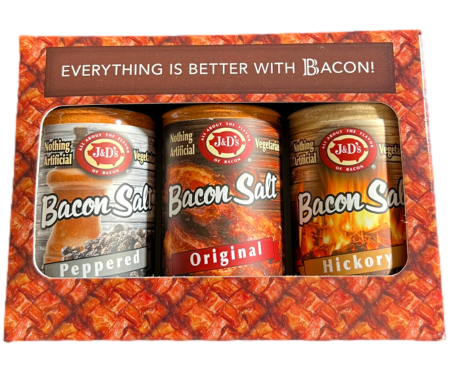 J&D's Peppered Bacon Salt - 3 PACK - Low Sodium All Natural Flavored  Seasoning
