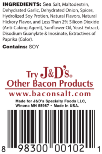 J & Ds Bacon Salt, Original